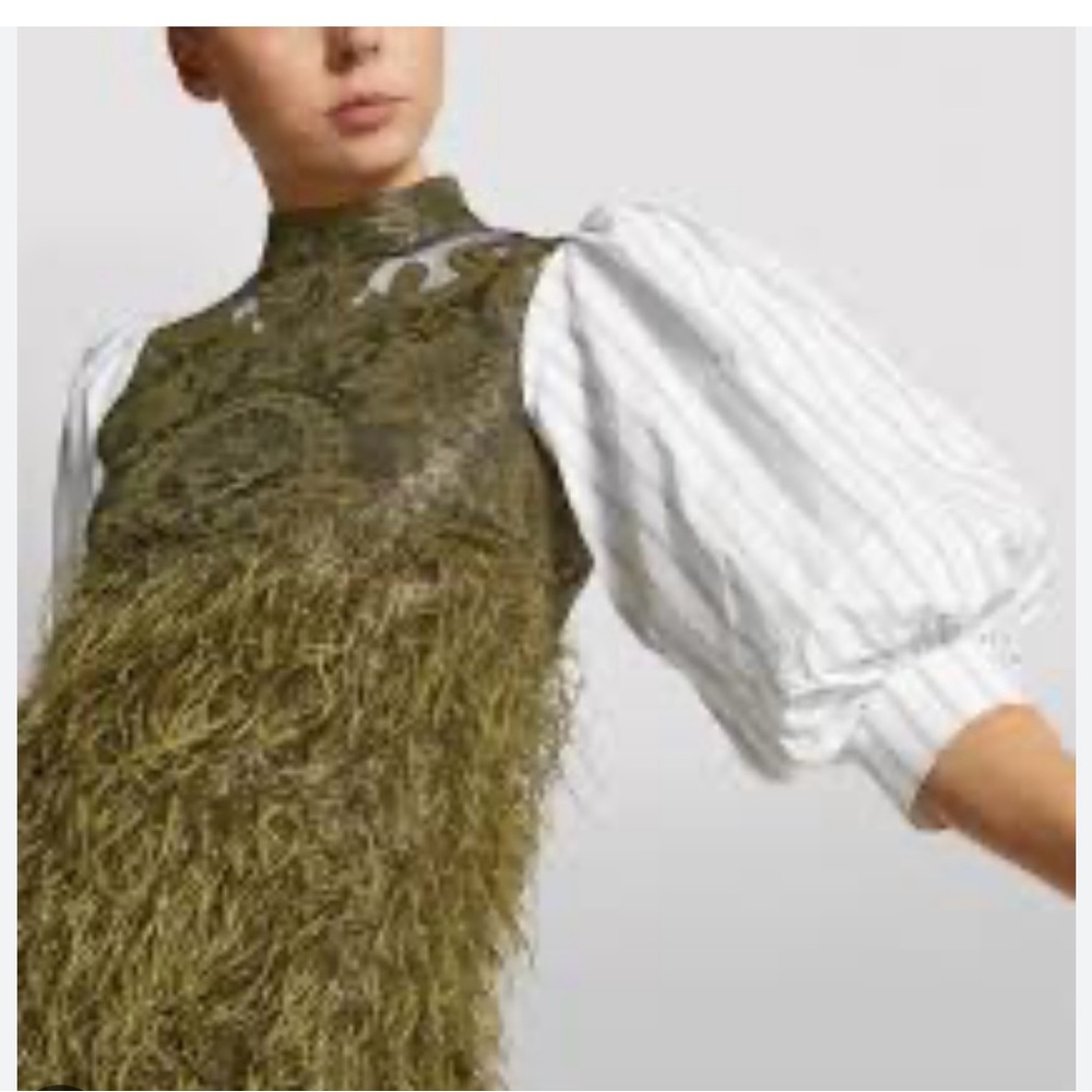 Ganni Feather Mini Dress, Size 36 (Small), Excellent condition - Picture 2 of 11